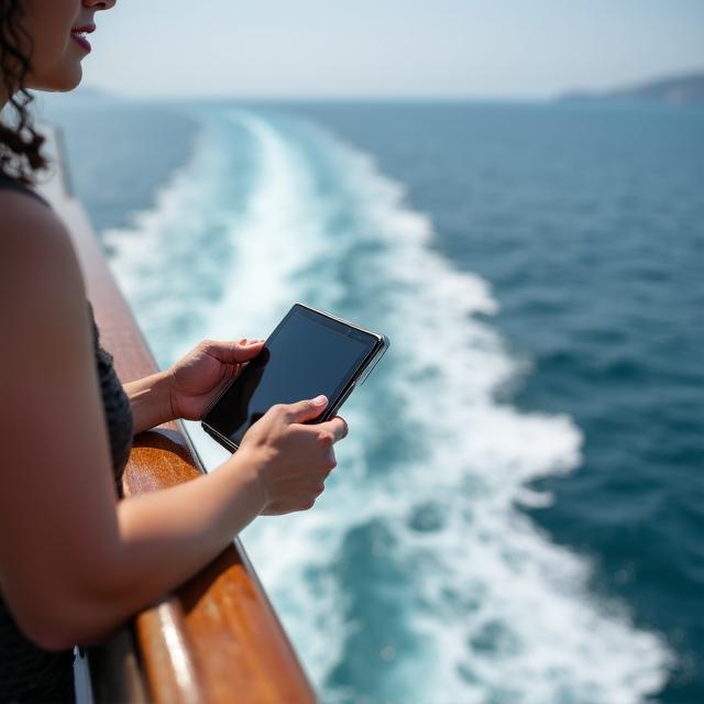 Persona rilassata che guarda il mare